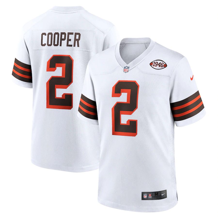 Men Cleveland Browns #2 Amari Cooper Nike White Alternate Game NFL Jersey